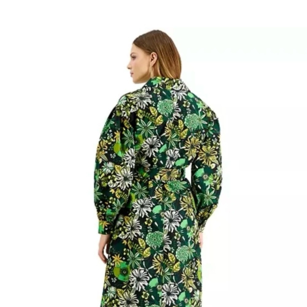 INC International Concepts Floral Trench Coat Belted Long Jacket NWT Size S - Picture 13 of 15